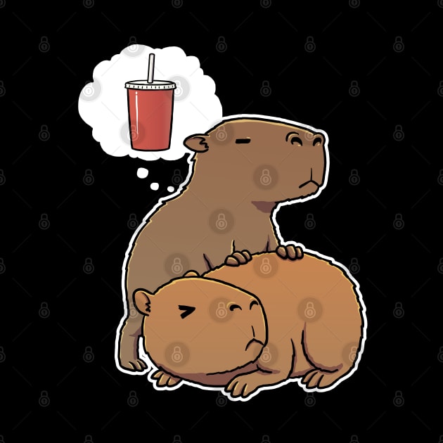 Capybara thirsty for a Soda Drink by capydays