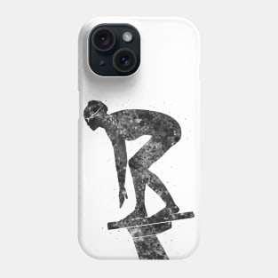 Swimmer girl black and white Phone Case