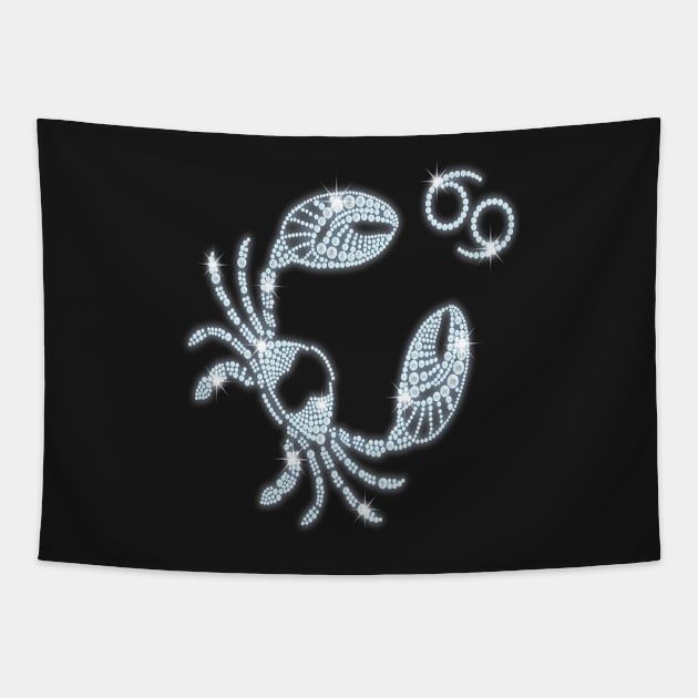 Cancer Zodiac Astrology Horoscope Birthday Tapestry by Atteestude