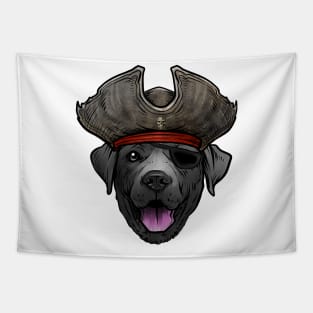 Black Labrador Retriever Pirate Tapestry