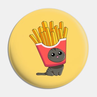 Cat Fries Pin