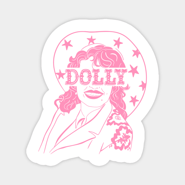 Dolly Parton Magnet by Taylor Thompson Art