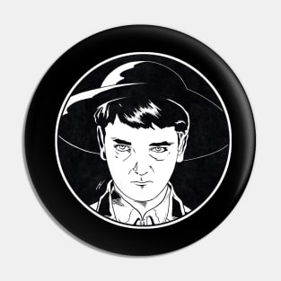 ISAAC CHRONER - Children of the Corn (Circle Black and White) Pin