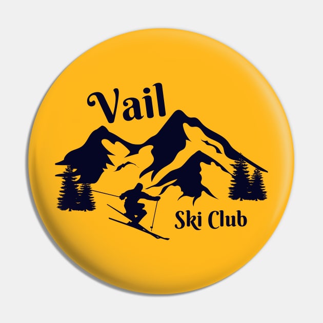 Vail Ski Club - Mountains - Skiing Pin by Mrs. Honey's Hive