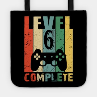 Vintage 6th Wedding Anniversary Level 6 Complete Video Gamer Birthday Gift Ideas Tote