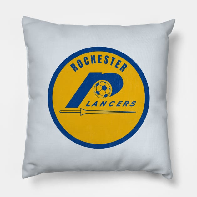 Defunct Rochester Lancers Soccer 1967 Pillow by LocalZonly