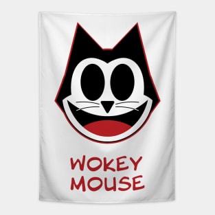 Funny Wokey Mouse anti woke meme Tapestry