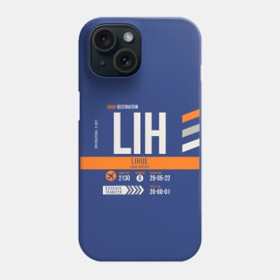 Lihue (LIH) Kauai Airport // Sunset Baggage Tag Phone Case