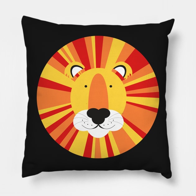 Friendly lion Pillow by creativemonsoon