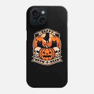 Halloween Happy Meow-O-ween Cute Black Cats Funny Costume Phone Case