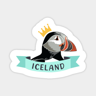 Atlantic Puffin muffin Birds Iceland Ocean Common puffins Magnet