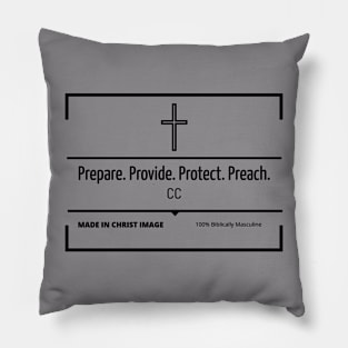 Prepare. Provide. Protect. Preach Bold Design Pillow