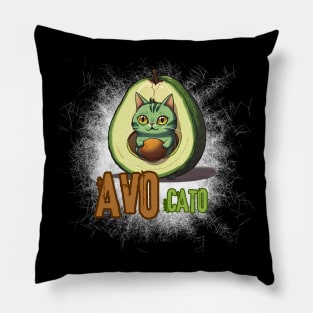 Avocato funny cat design Pillow