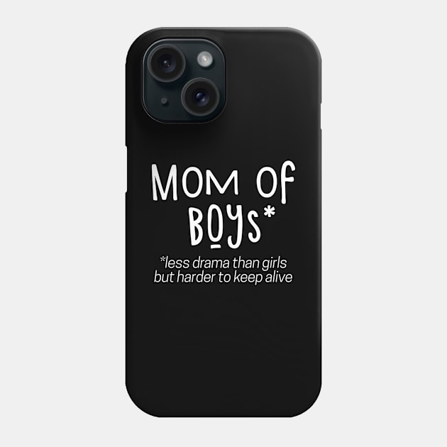 Mom of boys Phone Case by hoopoe