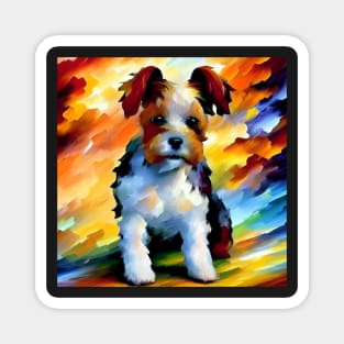 Long-Haired Terrier / Jack Russell Terrier Magnet