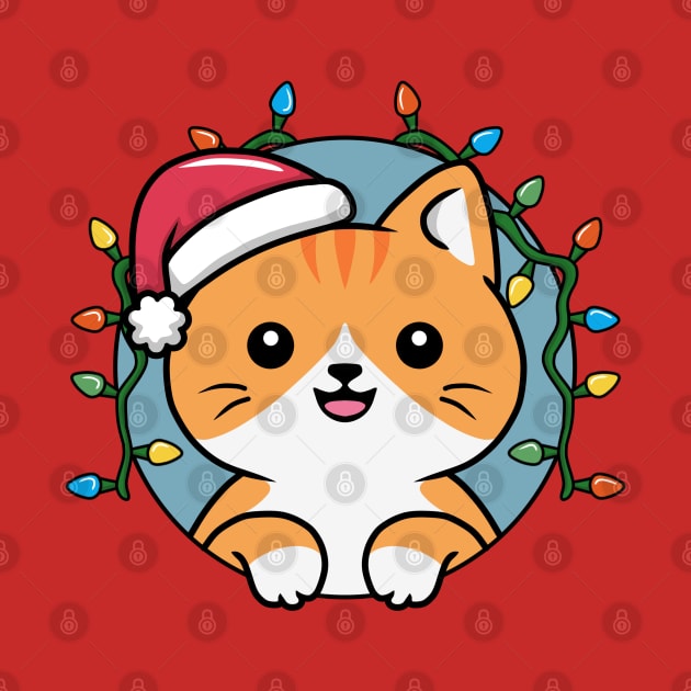 Cute christmas cat by wakaranai.id