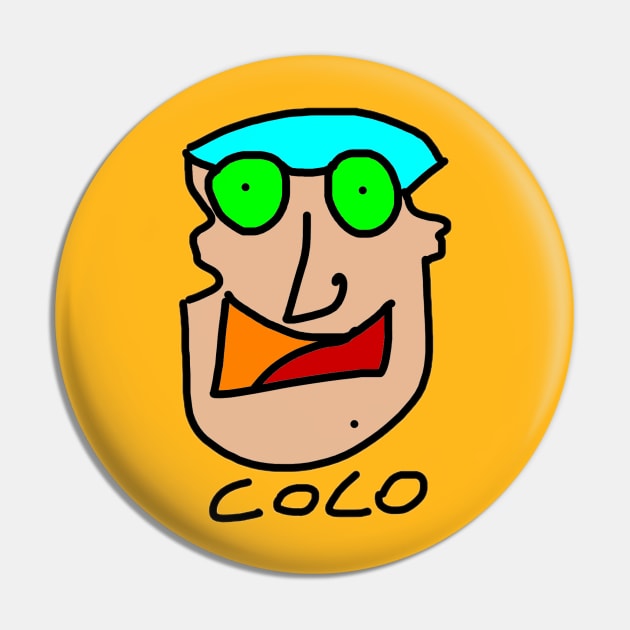 Coco the Dude Pin by Gizi Zuckermann Art