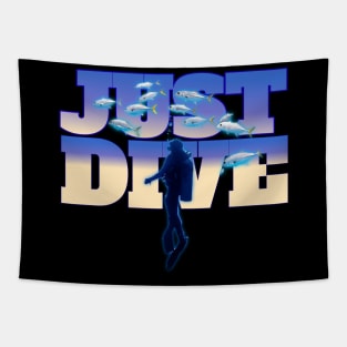 scuba diving t-shirt designs Tapestry