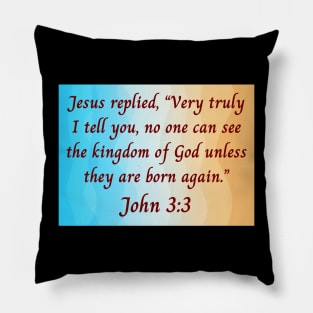 Bible Verse John 3:3 Pillow