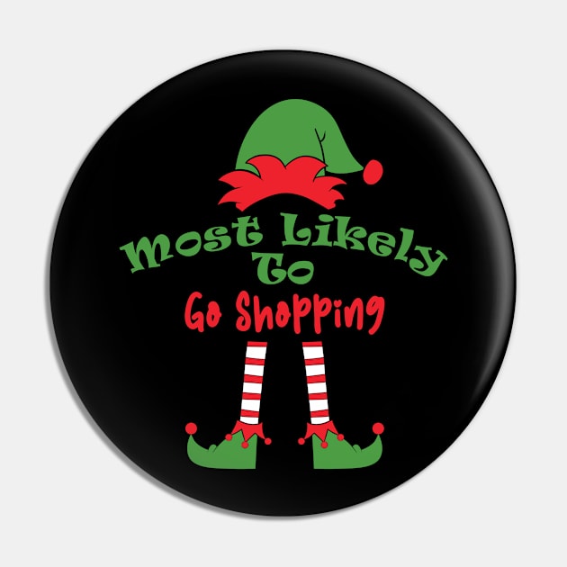 Most Likely to Go Shopping Matching Christmas, Funny Pajamas, Family Matching, Holiday, Family Pictures, Holiday Outfits Personalized Family Pin by Funkrafstik