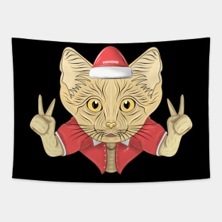 santa sand cat Tapestry