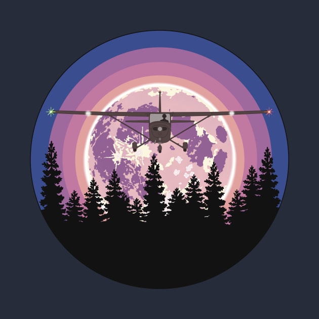 Cessna 172 Purple Moon by Kassi Skye