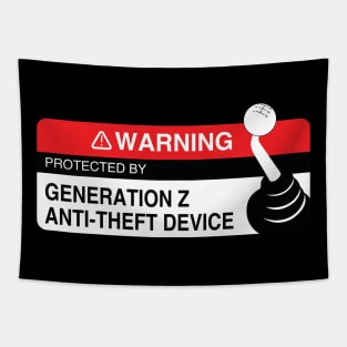 Protected By Generation Z Anti-Theft Device Sticker Tapestry