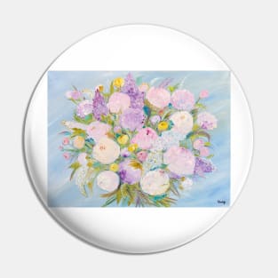 Peonies and Lilacs Pin