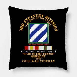 3rd ID - Right of Passage - Germany w Cold War SVC Pillow