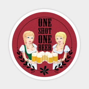 One Shot One Beer Magnet