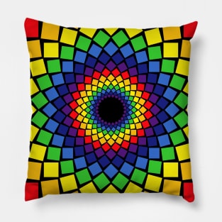 Rainbow Spiral Pillow