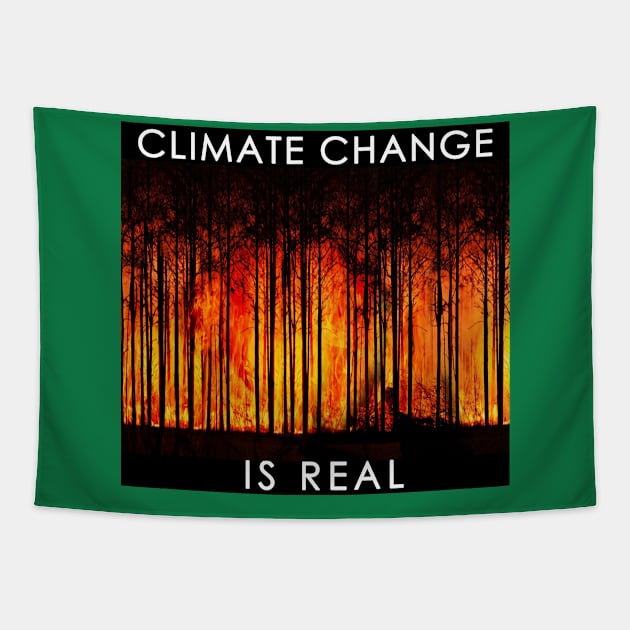 Climate Change is Real #1 Tapestry by Go Ask Alice Psychedelic Threads