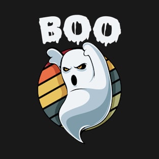 Ghost - Boo Cute Halloween Ghost Retro Vintage T-Shirt