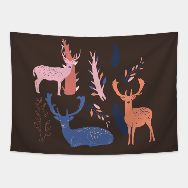 oh deer Tapestry by Think Beyond Color