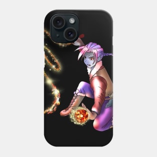 Dnd dark elf druid girl with a magical whip Phone Case