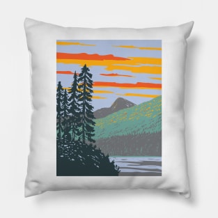 Waptus Lake in Wenatchee National Forest Washington State WPA Poster Art Pillow