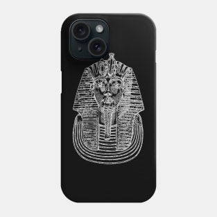 Tutankhamun white mask on pointillism technique Phone Case