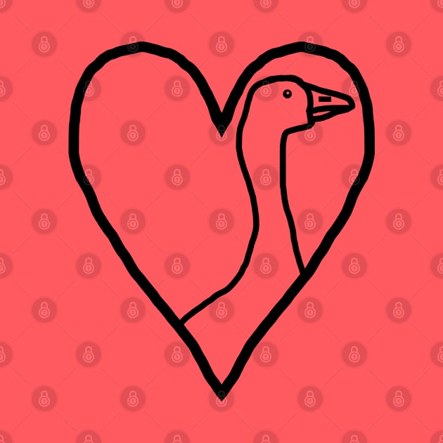 My Goose Valentine Heart Outline by ellenhenryart