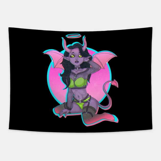 angelic demon Tapestry by ekkimu