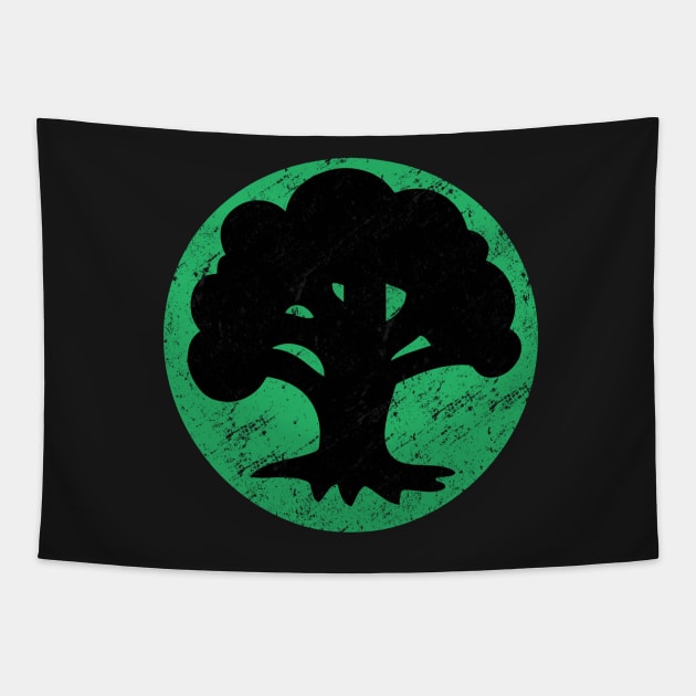 Green Mana Magic The Gathering Vintage Tapestry by KrateMilk