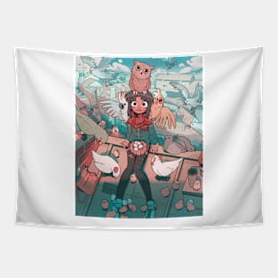 Bird girl Tapestry