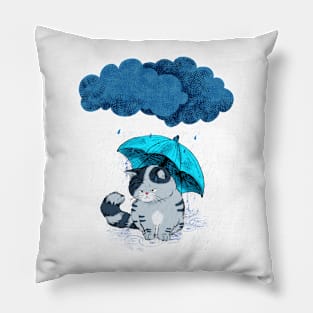 rain cat Pillow