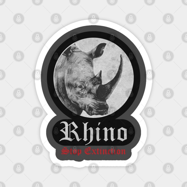 Rhino Extinction Magnet by CTShirts