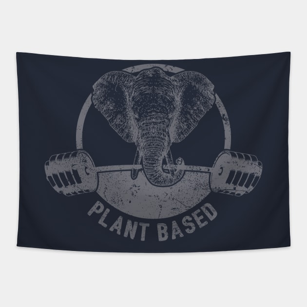 Plant Based Vegan Elephant Tapestry by yeoys