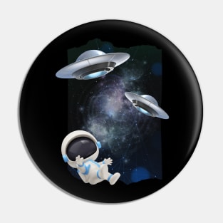 Ufo alien funny cute flying spaceship astronaut moon mars cosmic forest Pin