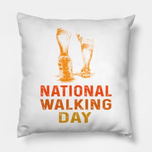 National Walking Day Pillow