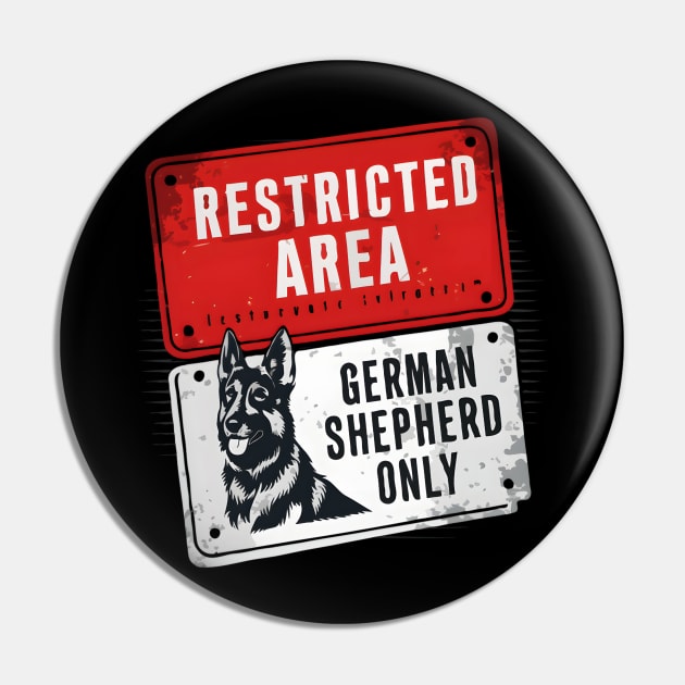 German Shepherd Lover Vintage Graphic Pin by TopTees