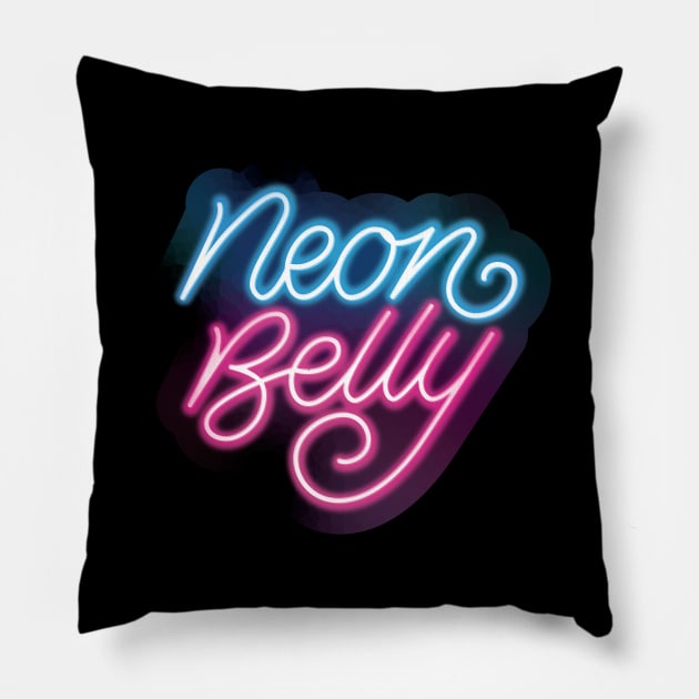 Neon Belly Pillow by polliadesign