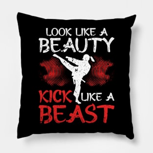 Karate Beauty Girl Women Japanese Martial Art Pillow