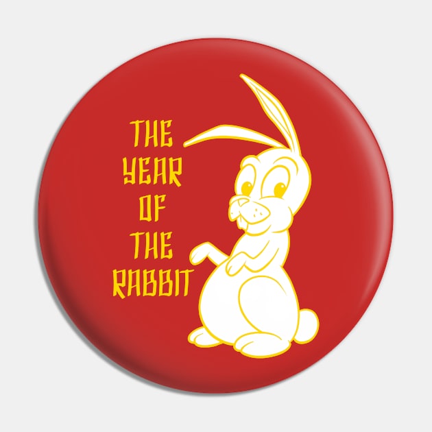 Year of the Rabbit Gold Pin by Generic Mascots